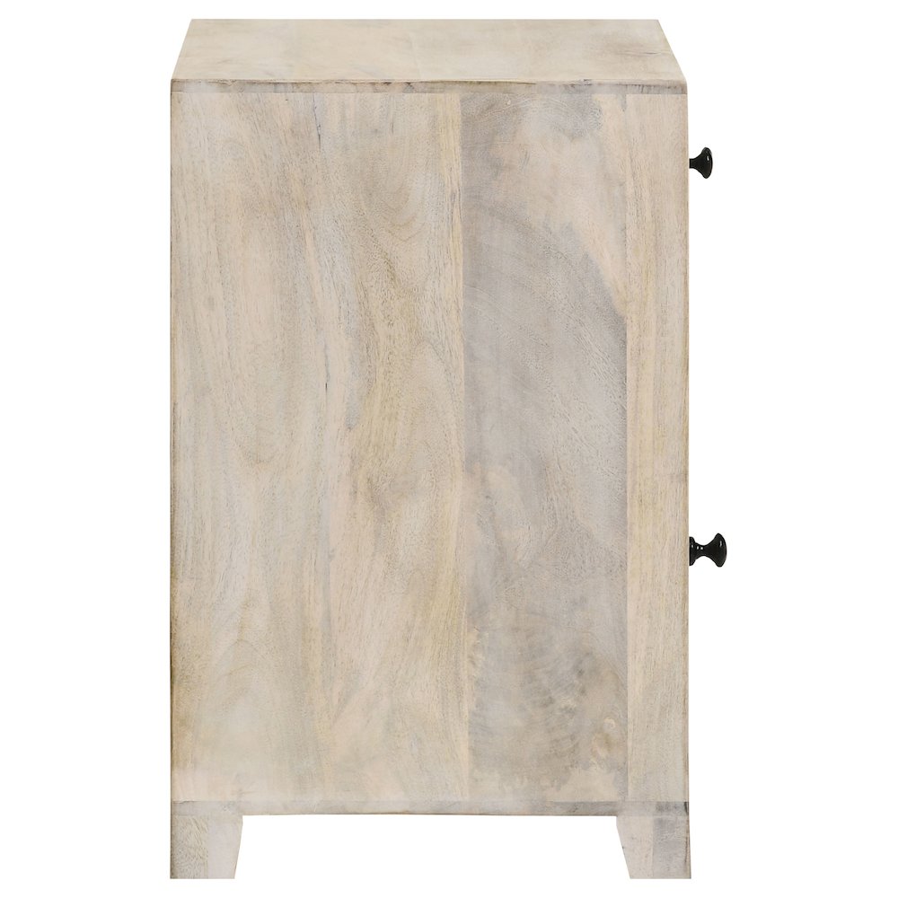 White Washed 1-Door Accent Cabinet with Drawer