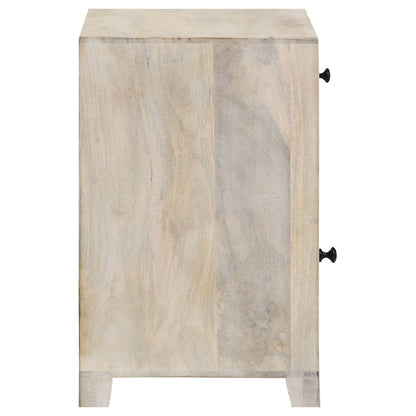 White Washed 1-Door Accent Cabinet with Drawer