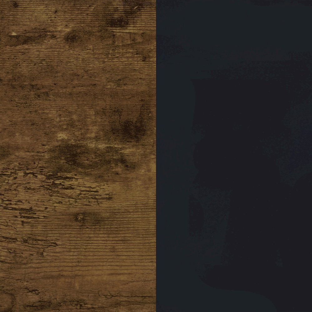 Antique Nutmeg and Black 4-panel Folding Screen
