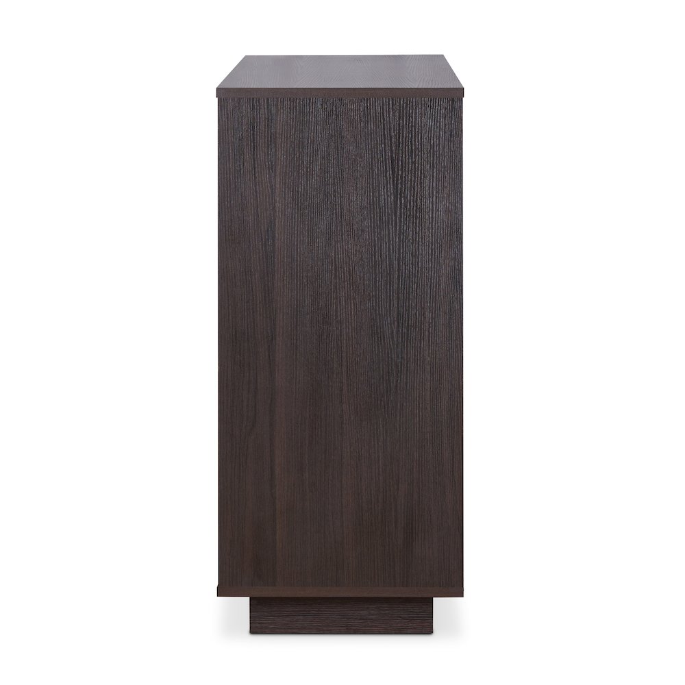 Espresso 2-door Rectangular Wine Cabinet with Steamware Rack