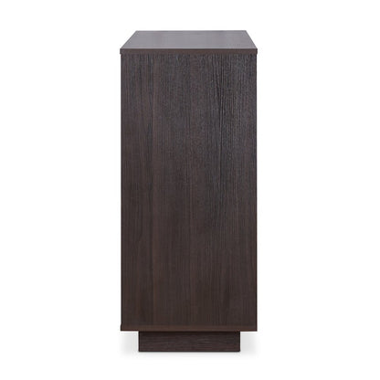 Espresso 2-door Rectangular Wine Cabinet with Steamware Rack