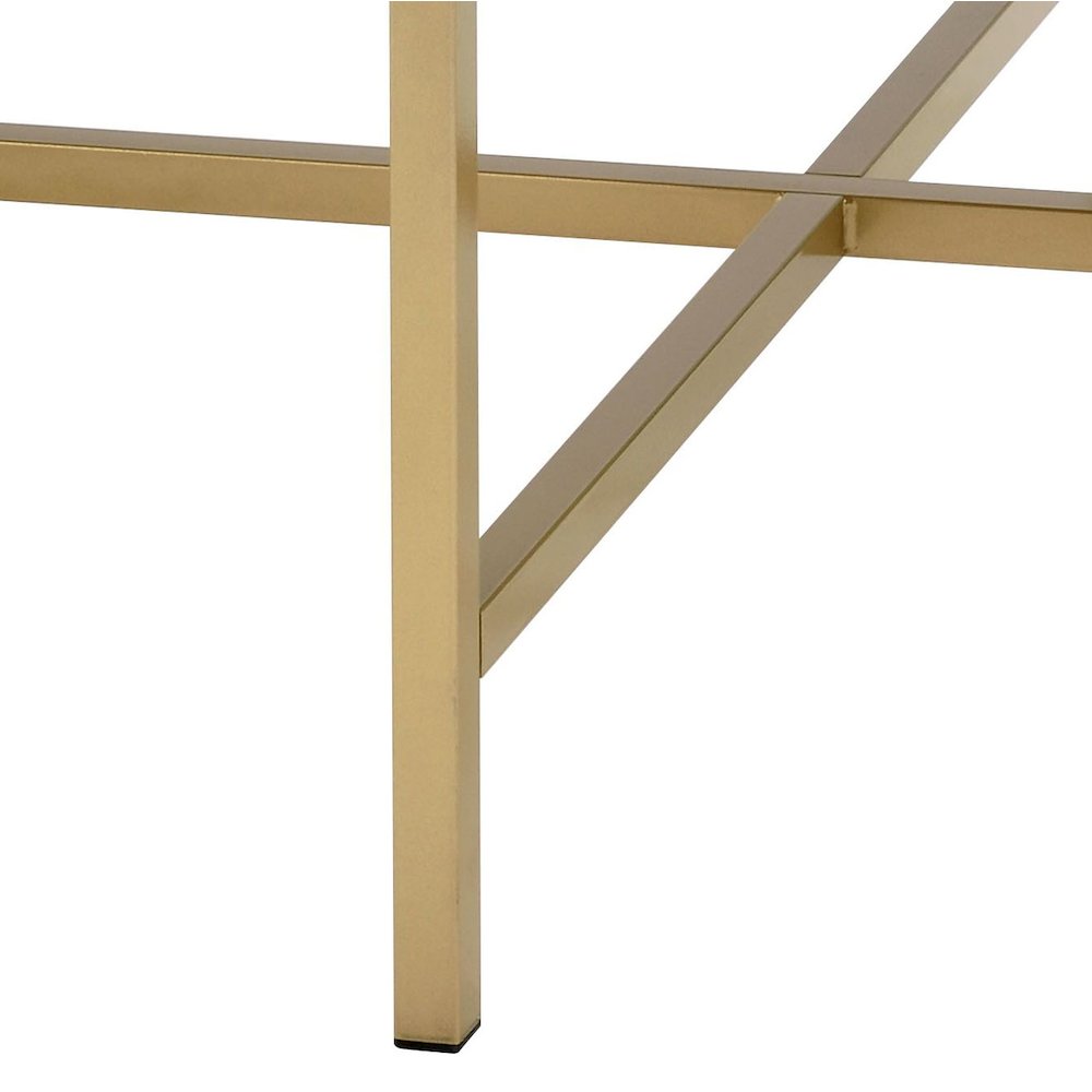 Oak and Gold Coffee Table with Tray Top