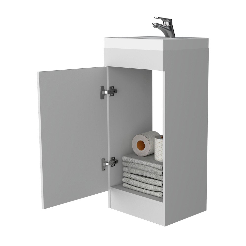 1-Door Vanity Sink White