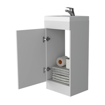 1-Door Vanity Sink White