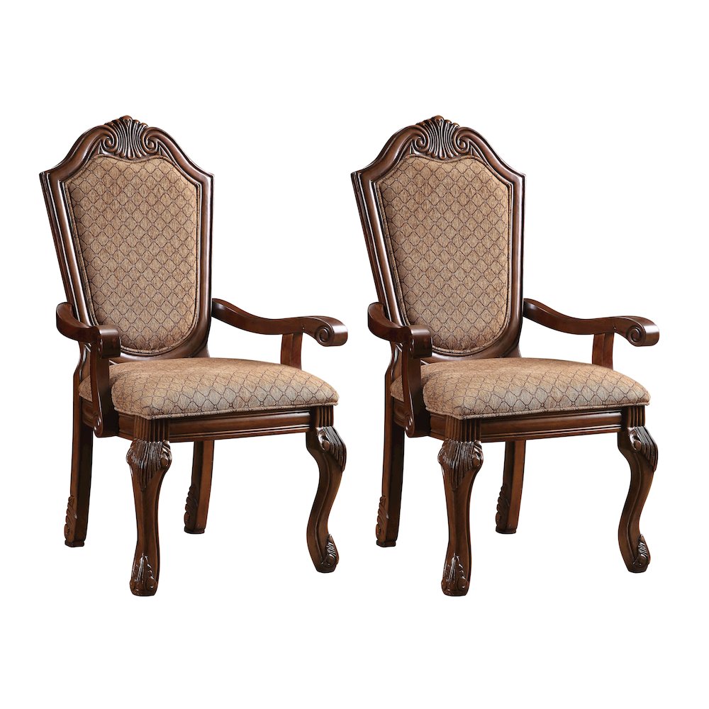 Arm Chairs with Arched Backrest (Set of 2)