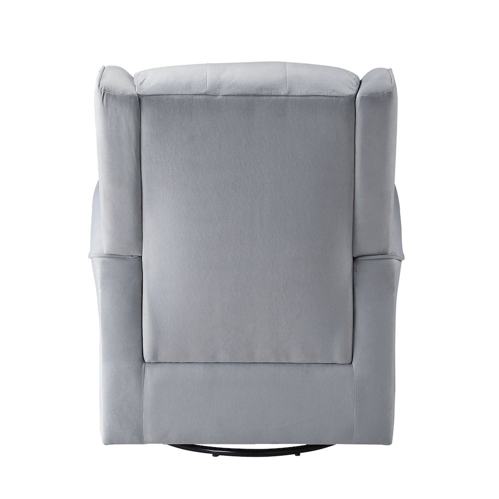 Grey Swivel Chair with Glider