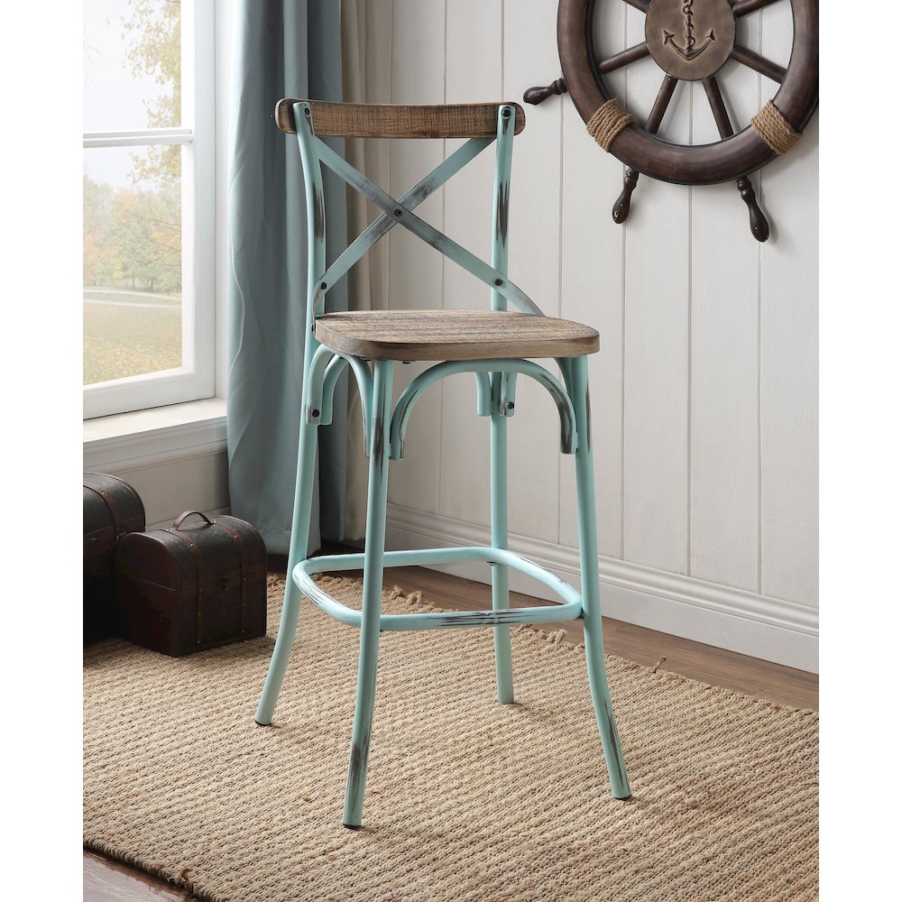 Bar Stool with Cross Back