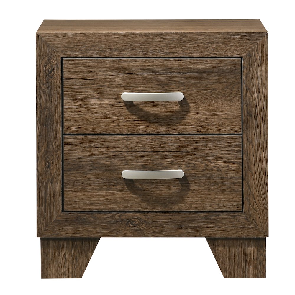 Oak 2-drawer Nightstand