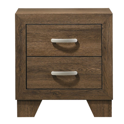 Oak 2-drawer Nightstand