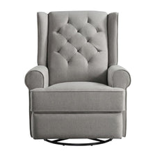 Fabric-Upholstered Traditional Glider Recliner with USB Port, Charcoal