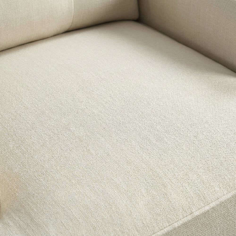 Fabric Glider Recliner Nursery Rocking Chair with USB Port, Traditional, Natural
