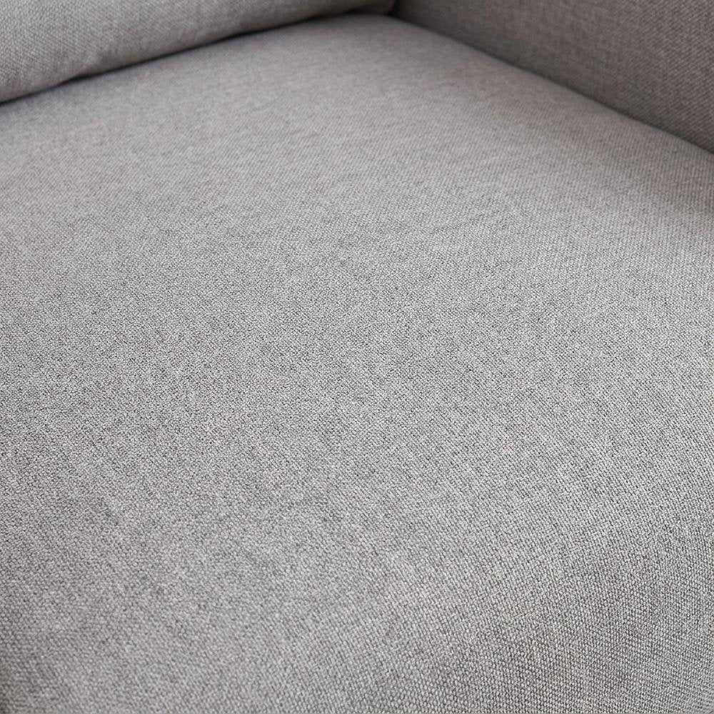 Fabric Swivel Glider Recliner, Manual Nursery Rocking Chair for Bedroom, Gray