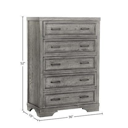 Foundry 5-Drawer Chest, Brushed Pewter