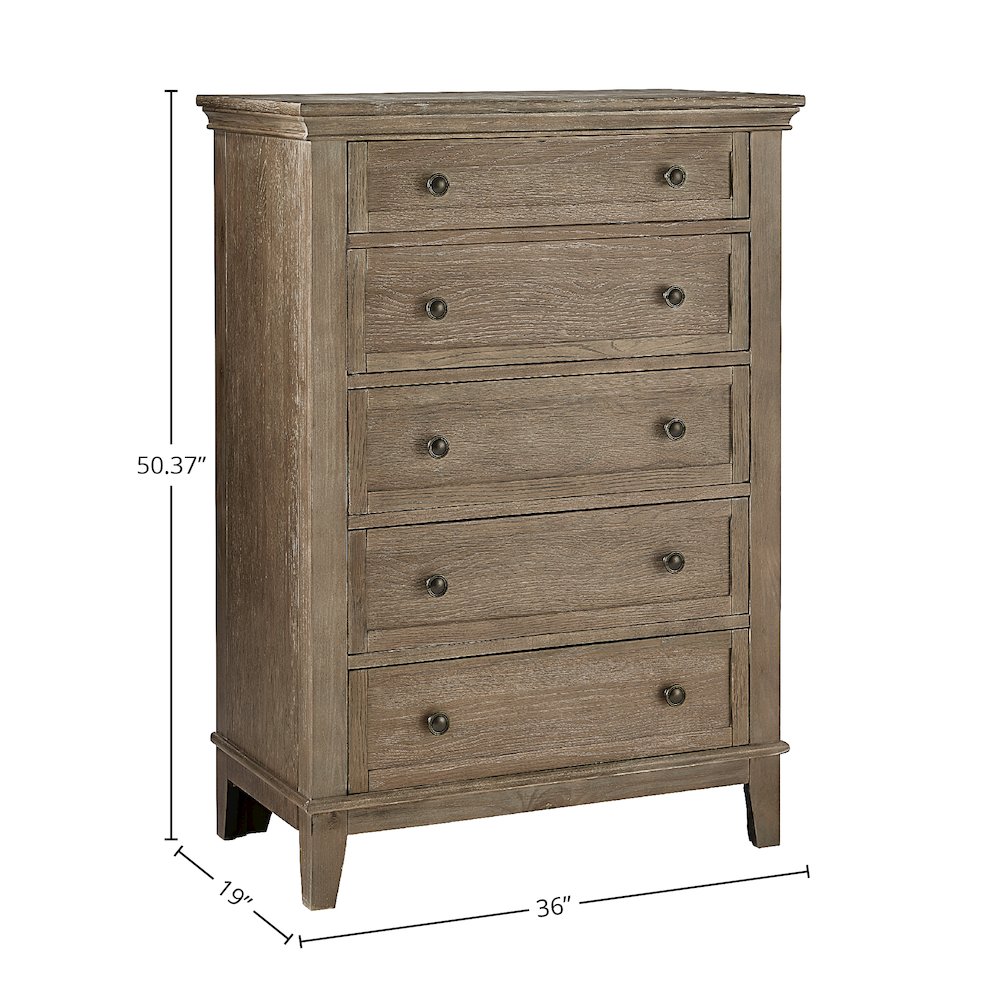 Leland 5-Drawer Chest, Sandwash