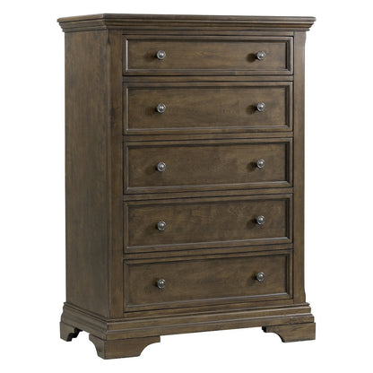 Olivia 5-Drawer Chest, Rosewood