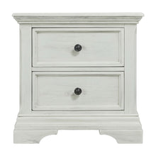 Traditional Wood Nightstand with Drawers for Bedroom Storage with Storage, White