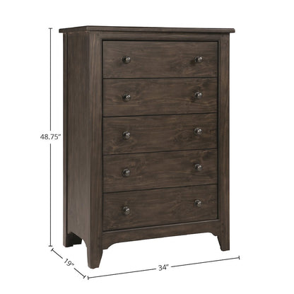 Taylor 5-Drawer Chest, River Rock
