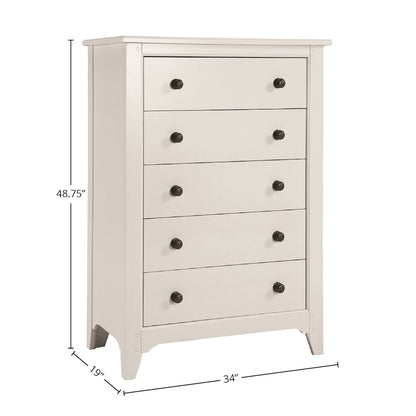 Taylor 5-Drawer Chest, Sea Shell