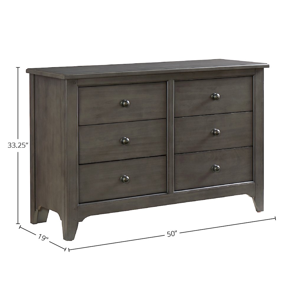 Taylor 6-Drawer Dresser, Dusk
