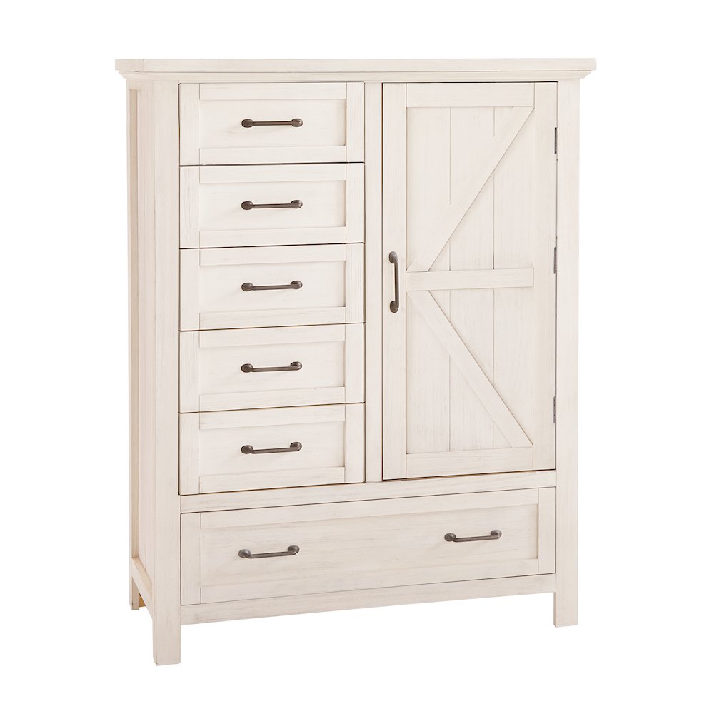 Westwood Design Westfield Traditional Chifforobe in Brushed White Finish