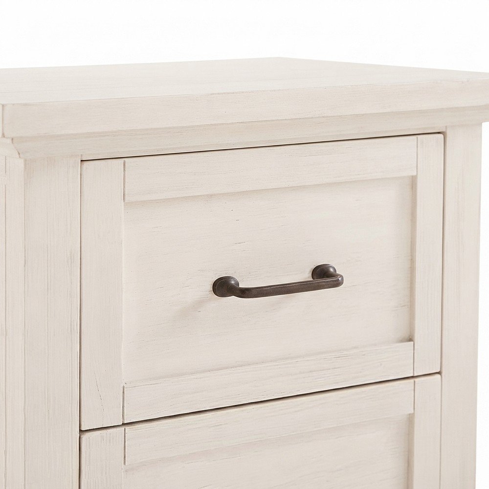 Westfield Traditional Wood Nightstand with Brushed Finish, Off White
