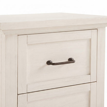 Westfield Traditional Wood Nightstand with Brushed Finish, Off White