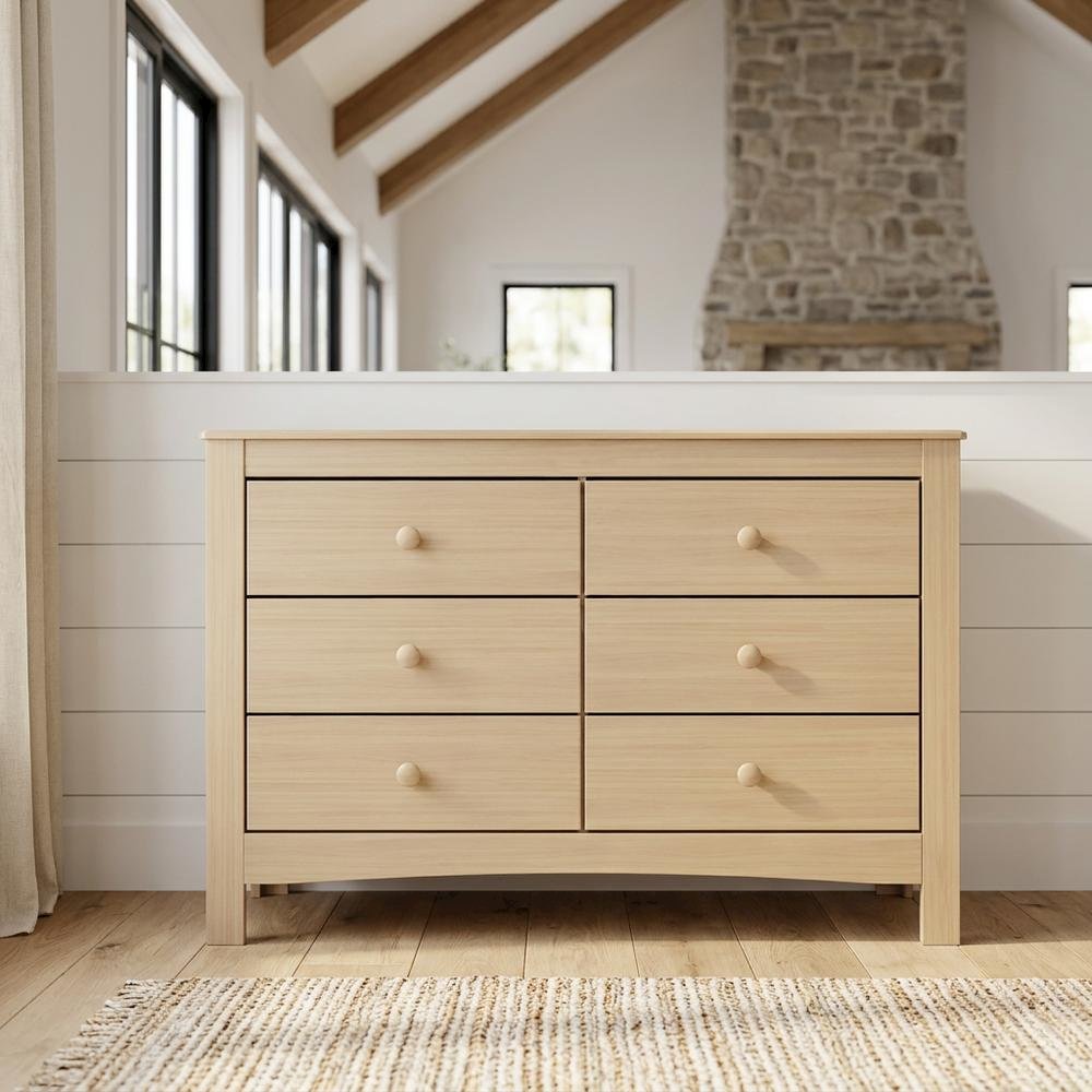 Graco Noah 6 Drawer Double Dresser - Driftwood