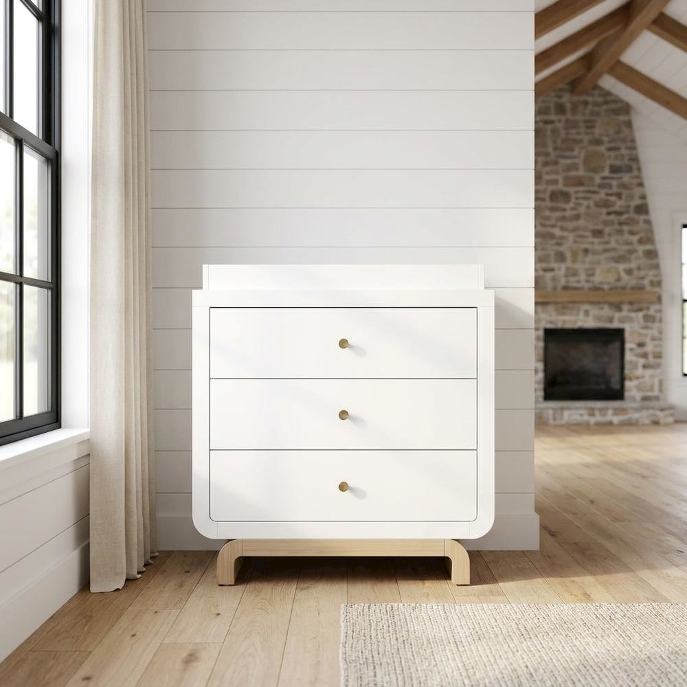 Santorini 3 Drawer Chest With Topper-White/Driftwood