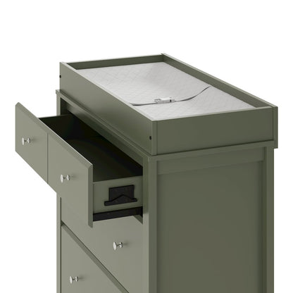 Horizon 3 Drawer Chest with Changing Topper - Olive