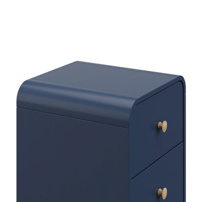 Storkcraft Next Santos 2-Drawer Nightstand (Midnight Blue with Natural)