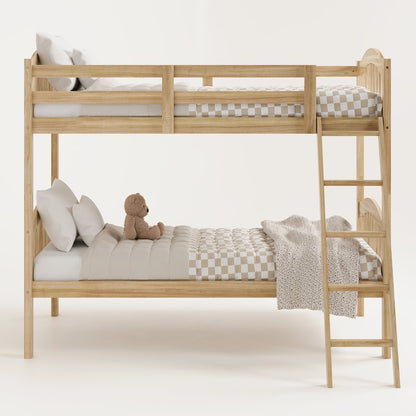 Storkcraft Long Horn Twin-Over-Twin Bunk Bed (Natural)