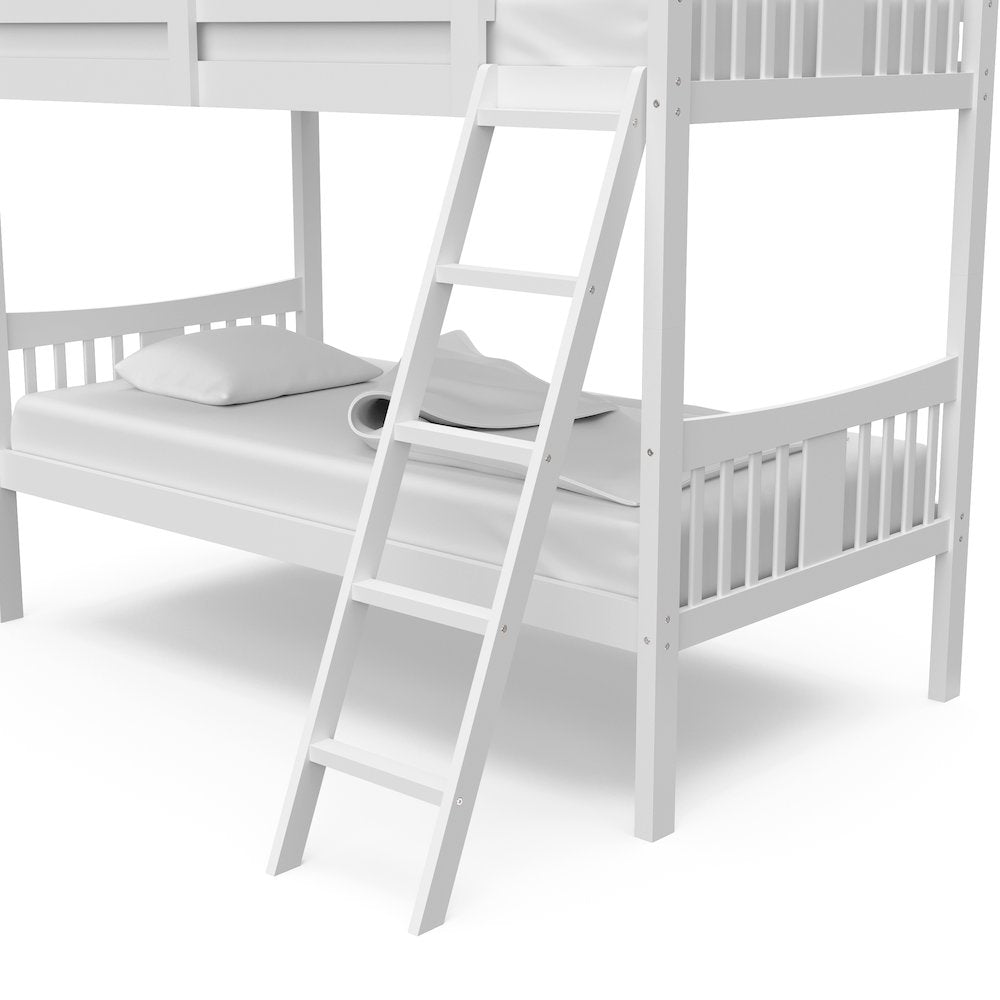 Storkcraft Caribou Twin-over-Twin Bunk Bed (White)