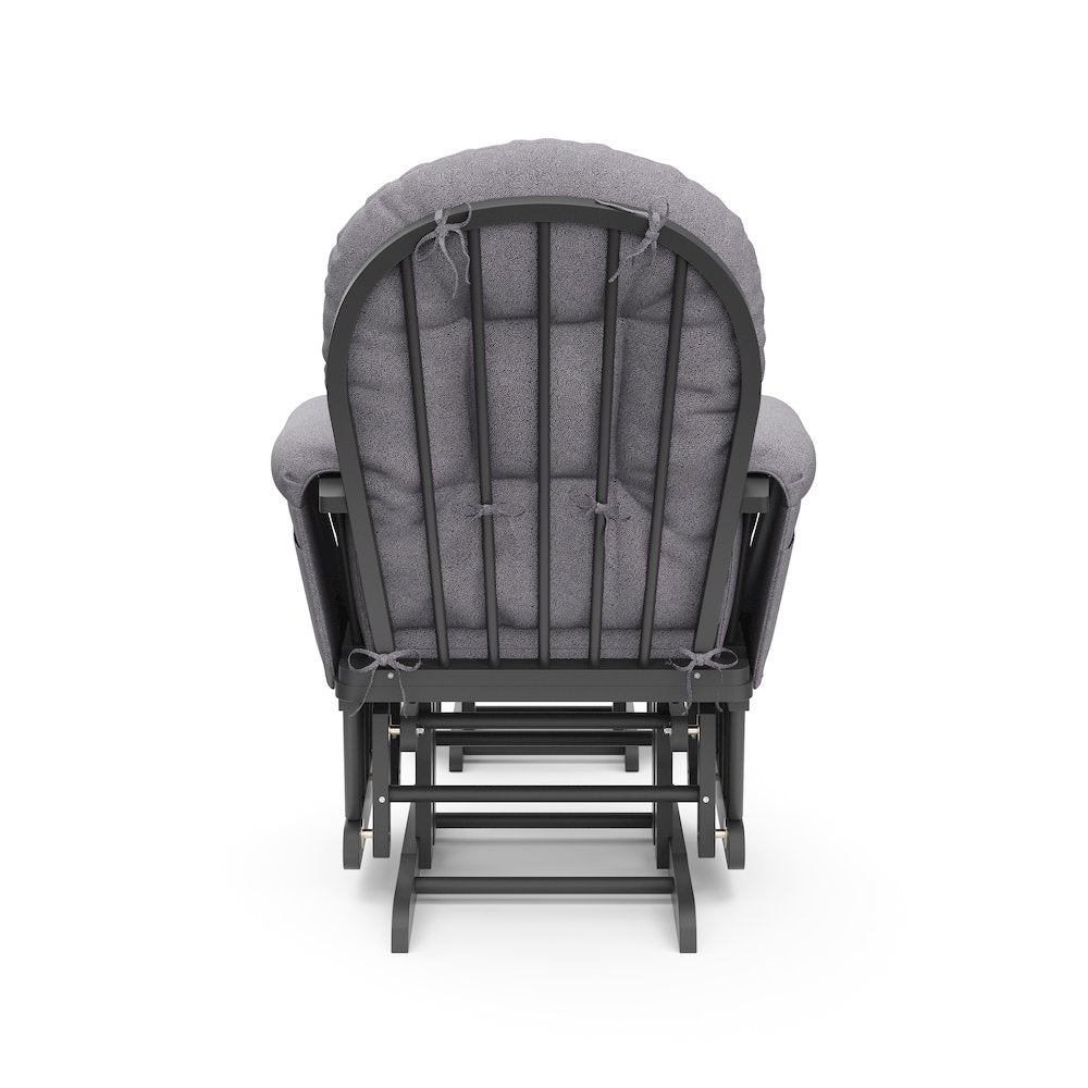 Storkcraft Hoop Glider and Ottoman - Gray with Gray Swirl