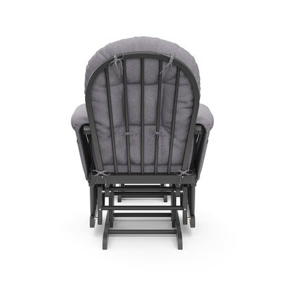 Storkcraft Hoop Glider and Ottoman - Gray with Gray Swirl