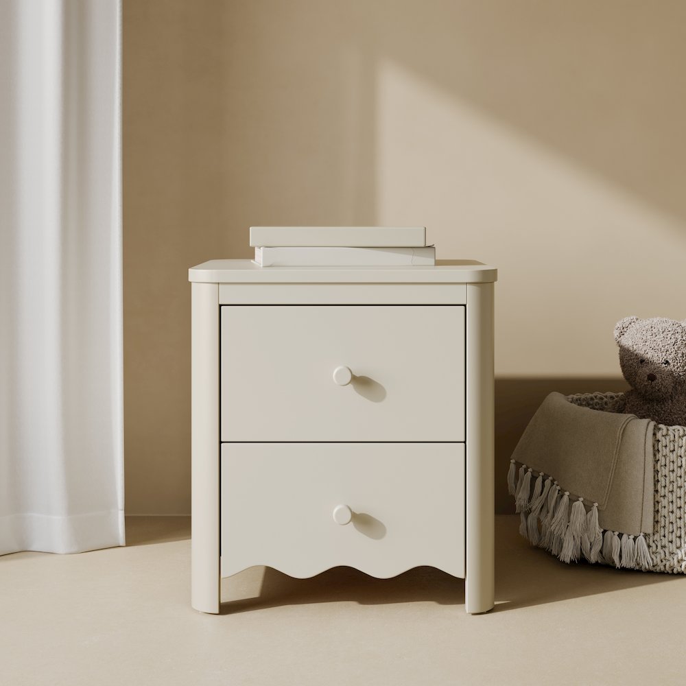 Casablanca 2-Drawer Nightstand-Frosted Oat