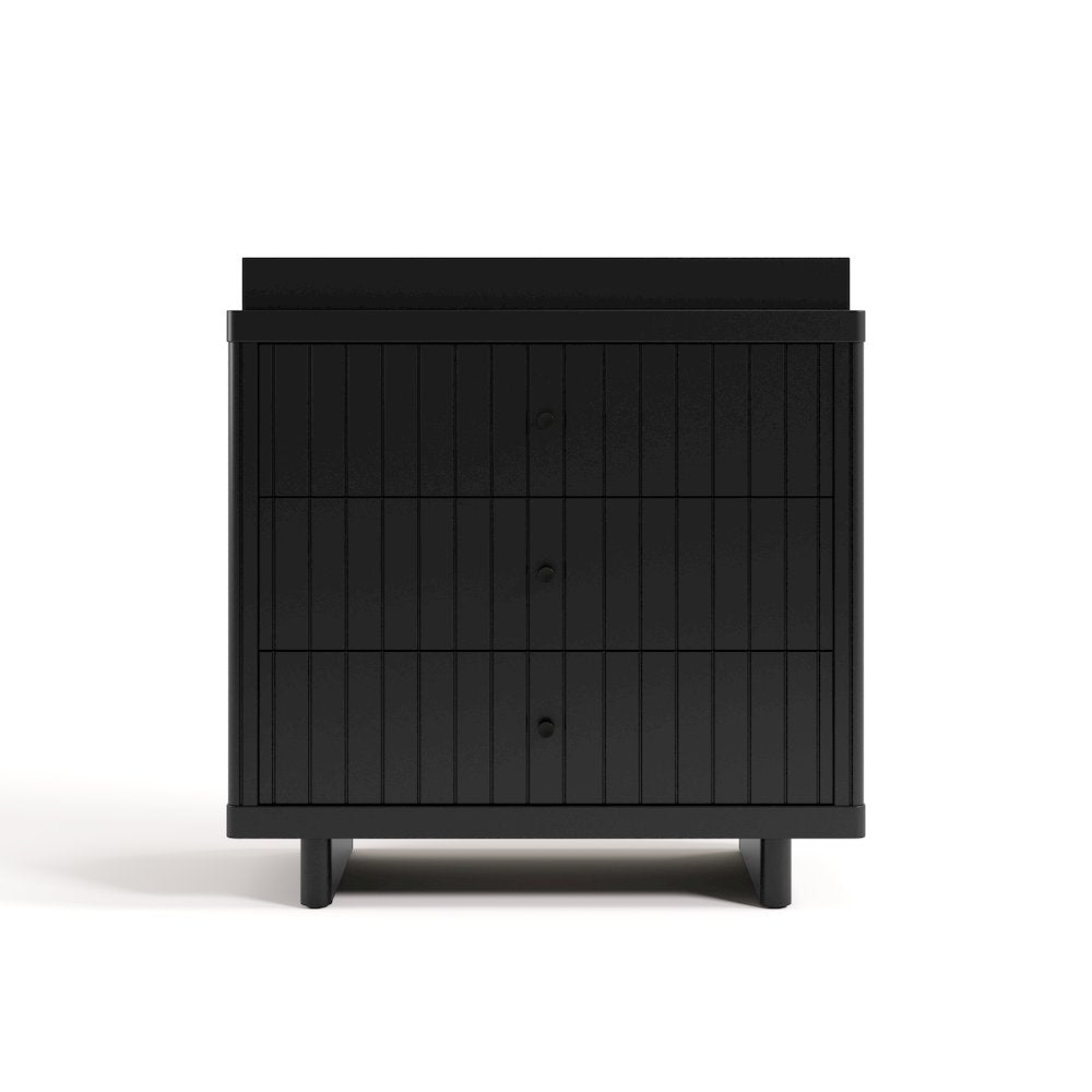Kyoto 3 Drawer Chest with Topper - Black