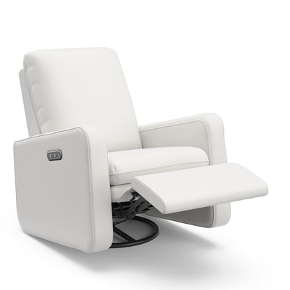 Graco Teddi Power Recliner Swivel Glider with USB - Ivory Basketweave