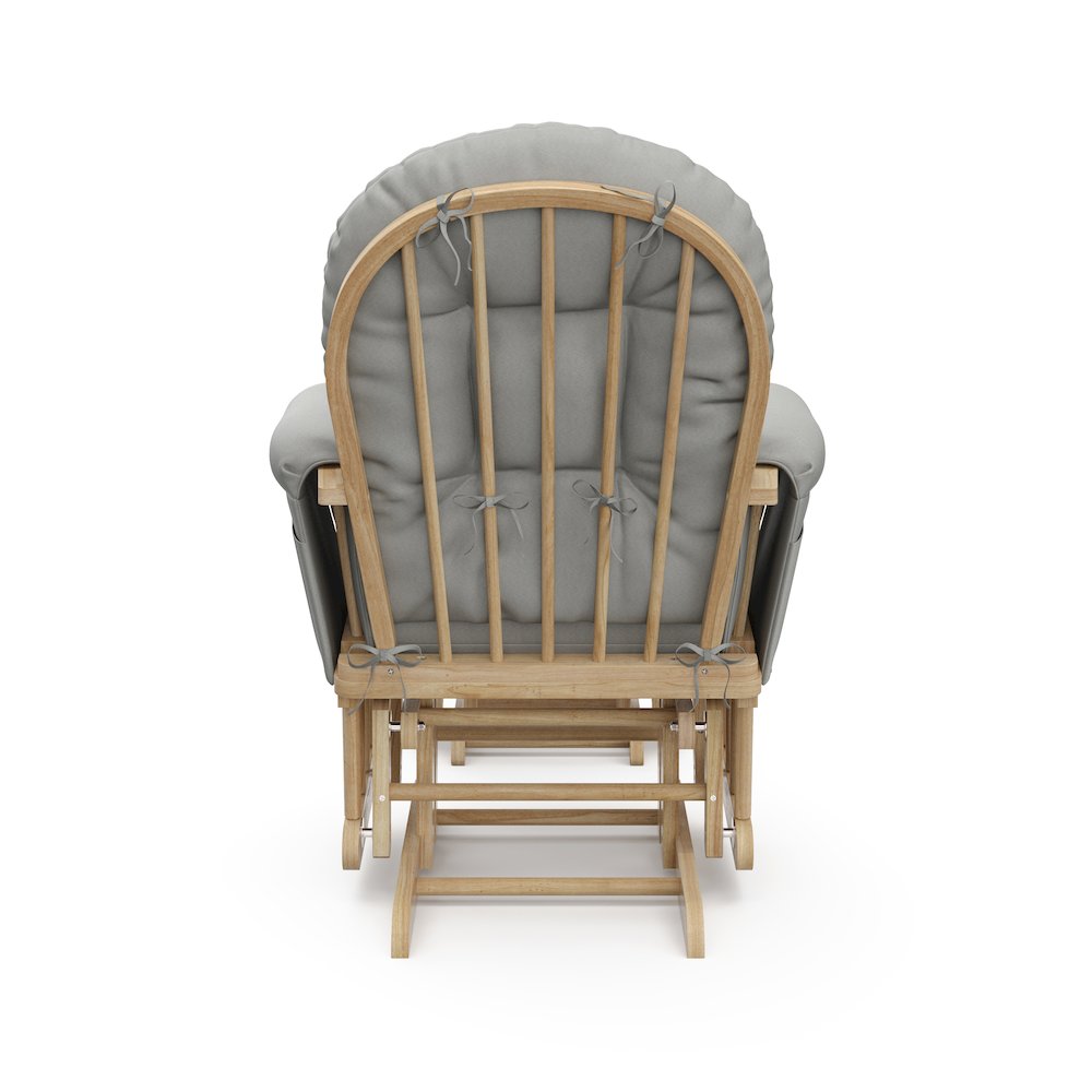 Storkcraft Hoop Glider and Ottoman - Natural with Light Gray