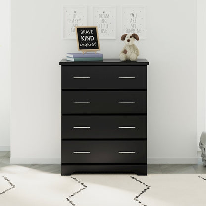 Storkcraft Brookside 4 Drawer Chest (Black) – GREENGUARD Gold Certified