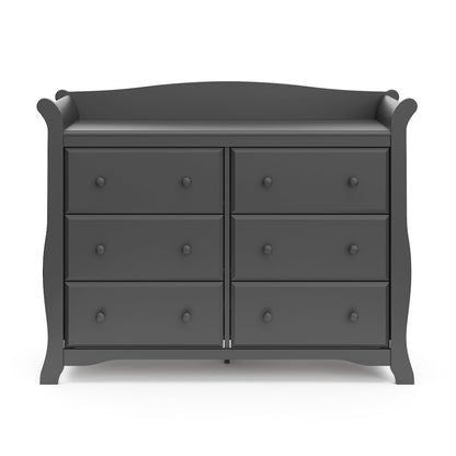 Storkcraft Avalon 6 Drawer Universal Double Dresser - Gray