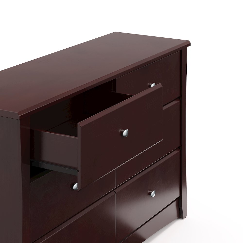Storkcraft Crescent 6 Drawer Double Dresser (Espresso)