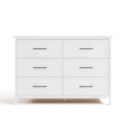 Classic 6 Drawer Dresser- White