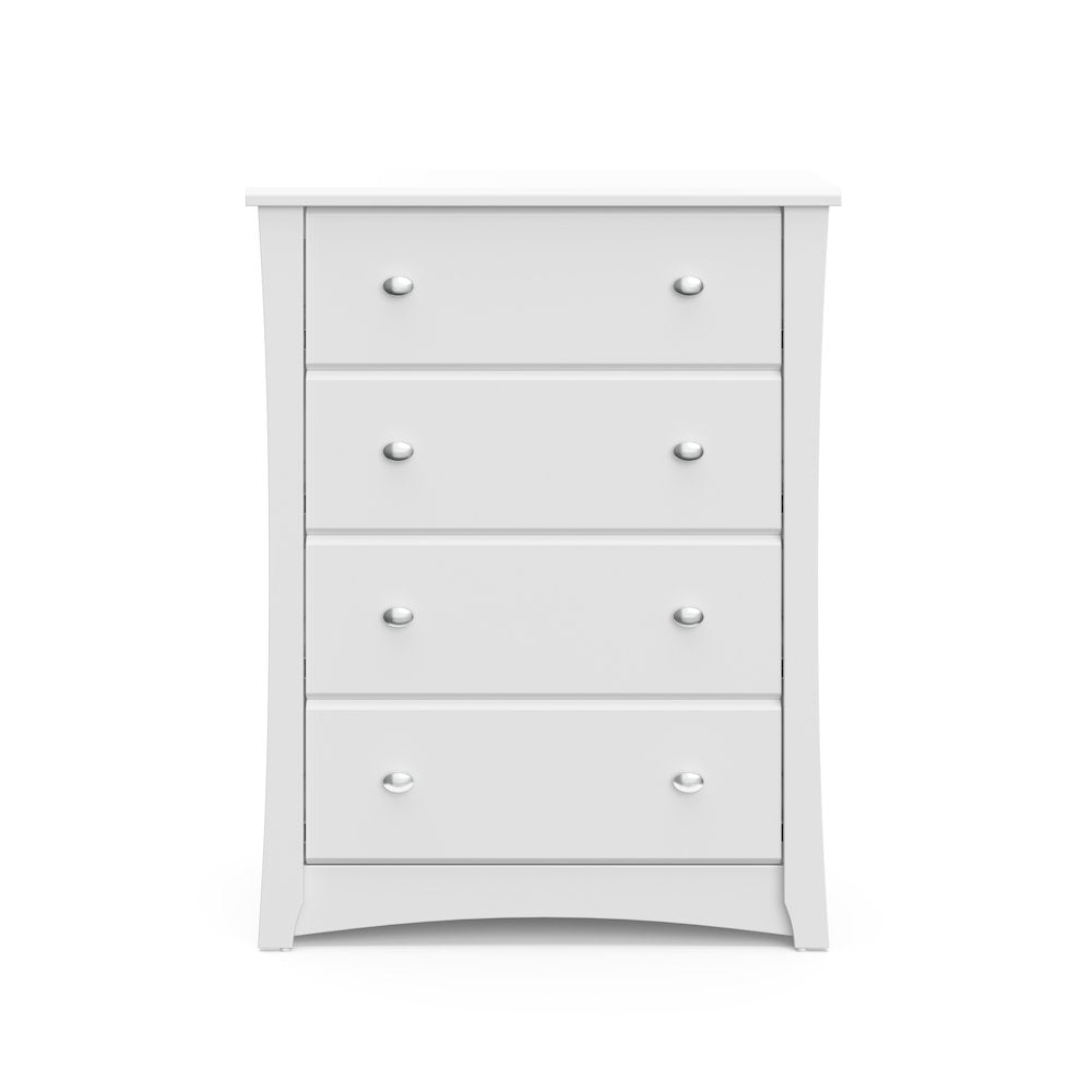 Storkcraft Crescent 4 Drawer Chest (White) – GREENGUARD Gold Certified