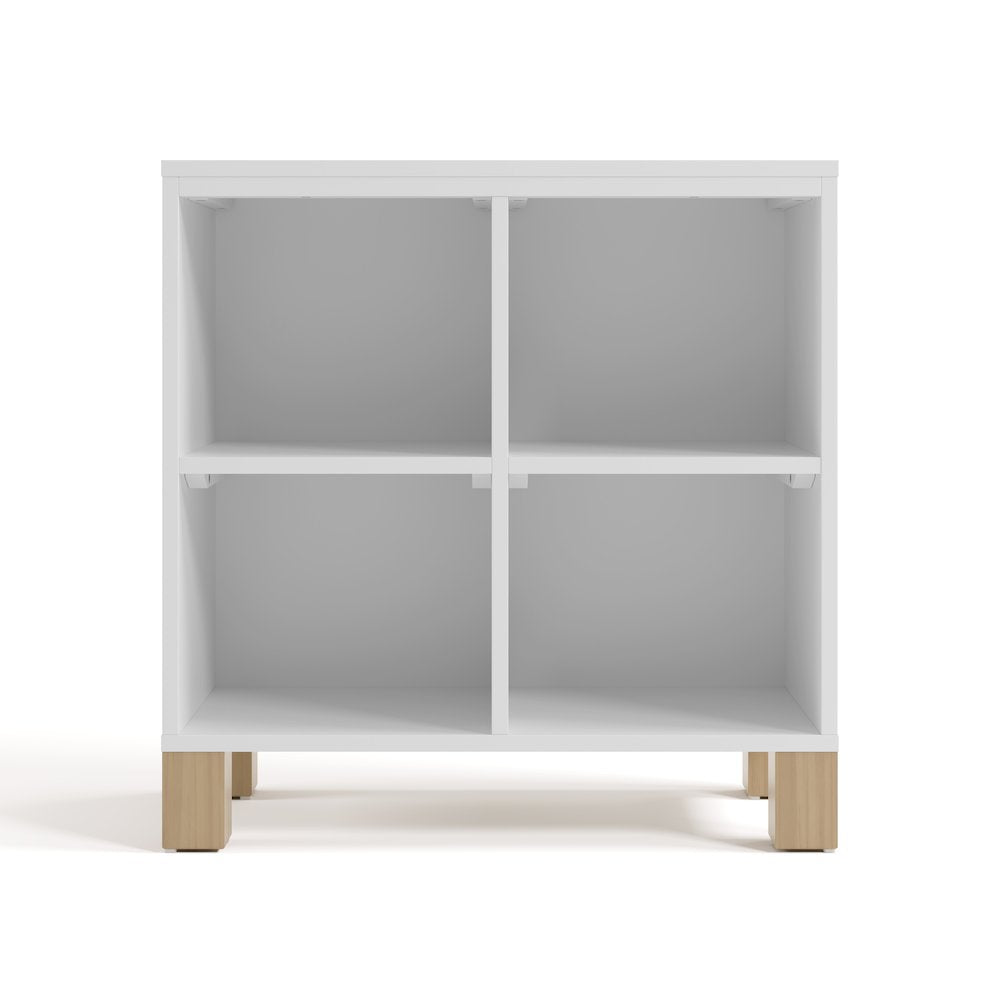 California Cube Organizer Bookcase - White with Driftwood
