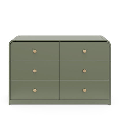Storkcraft Santos 6-Drawer Dresser (Olive with Natural)