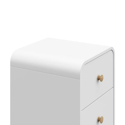 Storkcraft Next Santos 2-Drawer Nightstand (Whtie with Natural)