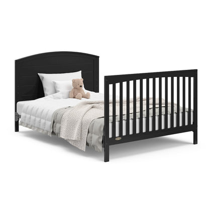 Graco Bellwood 5-in-1 Convertible Crib & Changer with Drawer (Black)