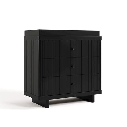 Kyoto 3 Drawer Chest with Topper - Black