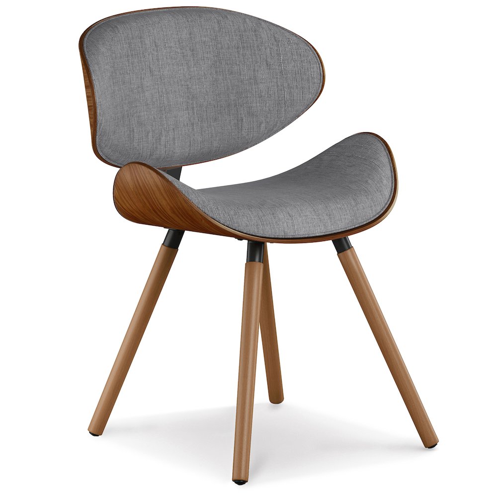 Marana Dining Chair In Grey Linen Look Fabric
