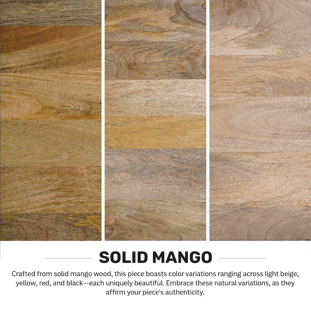 Hunter Solid Mango Wood Dining Table In Natural